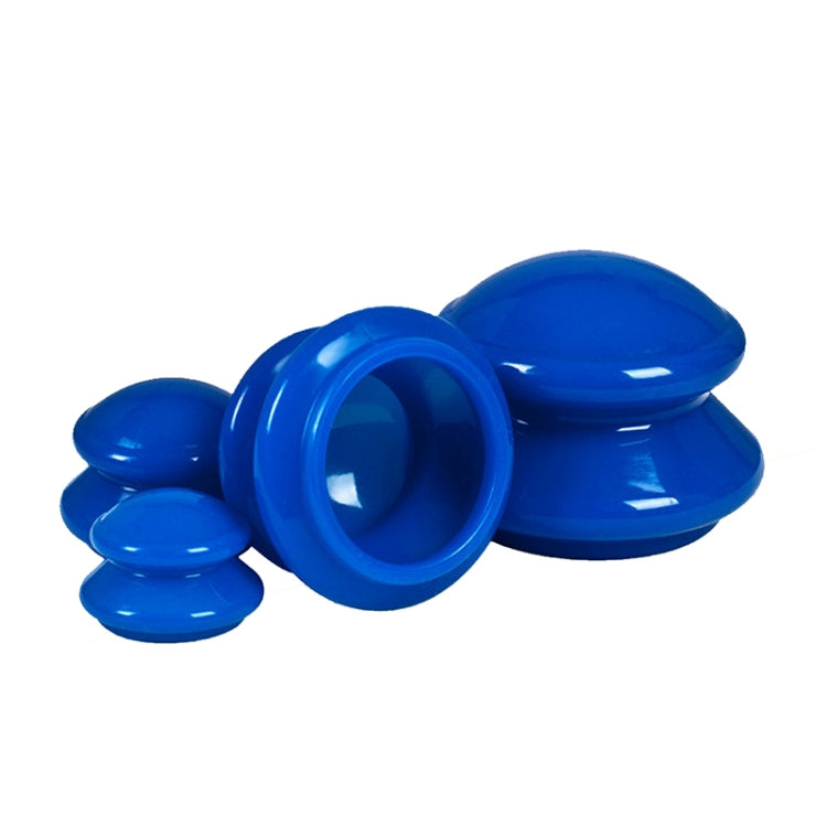 4 Cups / Set Health Care Body Massage Cupping Therapy Anti Cellulite Silicone Vacuum Cups(Blue) - free shipping - PMC TechLife - Order now!