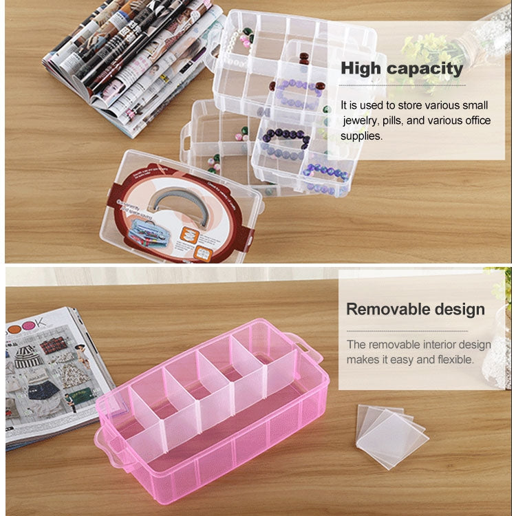 Large Storage Box Three Layer Large 36 Slots Plastic Craft Accessories Beards Jewelry Storage Box Container Home Organizer(Orange) - free shipping - PMC TechLife - Order now!