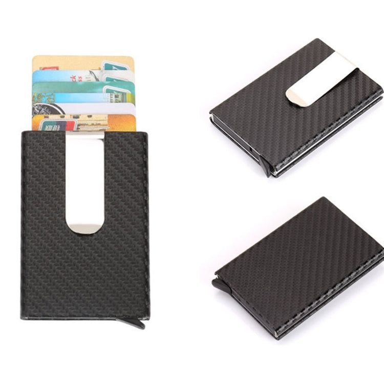 Carbon Fiber Antimagnetic Solid Color Credit Card Holder Money Clip Wallet, Size: 10*6.6cm(Black) - Antimagnetic RFID Package by PMC TechLife | Online Shopping South Africa | PMC TechLife | Buy Now Pay Later Mobicred