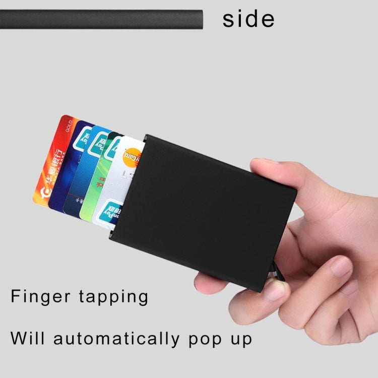 Antimagnetic Stainless Steel PU Business Card Holder Credit Card Case, Size: 10*6.2*0.8cm(Black) - free shipping - PMC TechLife - Order now!