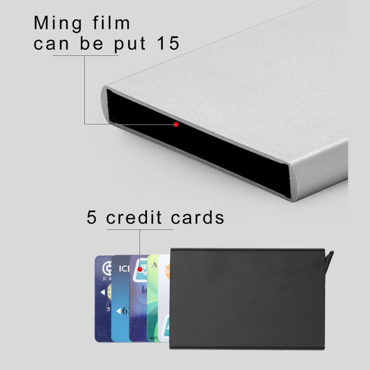 Antimagnetic Stainless Steel PU Business Card Holder Credit Card Case, Size: 10*6.2*0.8cm(Grey) - free shipping - PMC TechLife - Order now!