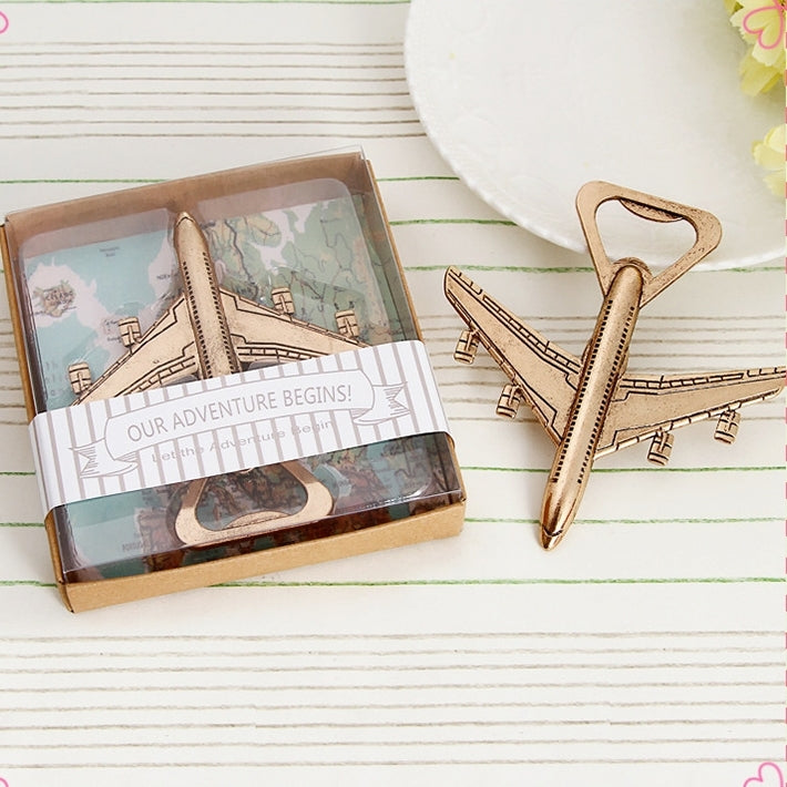 2 PCS Alloy Plane Design Beer Bottle Opener Best Wedding Gift and Party Favors - free shipping - PMC TechLife - Order now!