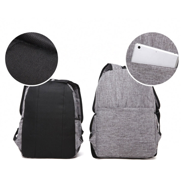 Universal Multi-Function Canvas Laptop Computer Shoulders Bag Leisurely Backpack Students Bag, Big Size: 42x29x13cm, For 15.6 inch and Below Macbook, Samsung, Lenovo, Sony, DELL Alienware, CHUWI, ASUS, HP(Black) - Backpack by PMC TechLife | Online Shopping South Africa | PMC TechLife