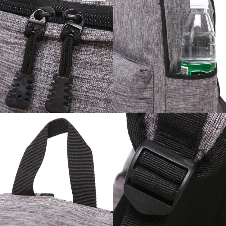 Universal Multi-Function Canvas Laptop Computer Shoulders Bag Leisurely Backpack Students Bag, Big Size: 42x29x13cm, For 15.6 inch and Below Macbook, Samsung, Lenovo, Sony, DELL Alienware, CHUWI, ASUS, HP(Black) - Backpack by PMC TechLife | Online Shopping South Africa | PMC TechLife