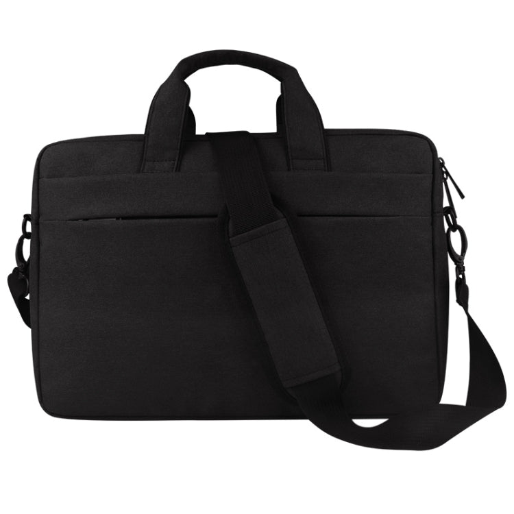 Breathable Wear-resistant Thin and Light Fashion Shoulder Handheld Zipper Laptop Bag with Shoulder Strap, For 15.6 inch and Below Macbook, Samsung, Lenovo, Sony, DELL Alienware, CHUWI, ASUS, HP (Black) - 15.6 - 17 inch by PMC TechLife | Online Shopping South Africa | PMC TechLife