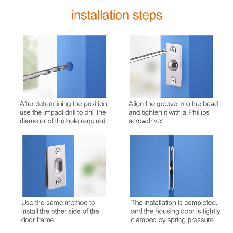 1 Set 106 Stainless Steel Invisible Door Bead Spring Beads Special Bead Lock Door Bead - free shipping - PMC TechLife - Order now!