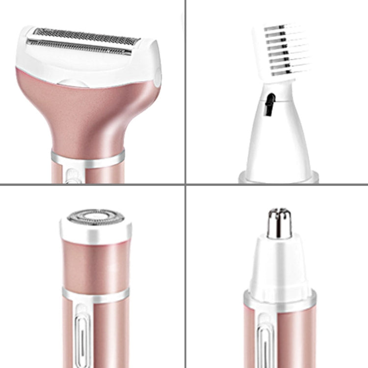 4 In 1  USB Rechargeable Vibrissa Eyebrows Trimmer Body Hair Denuding Machine Set(Rose Gold) - free shipping - PMC TechLife - Order now!