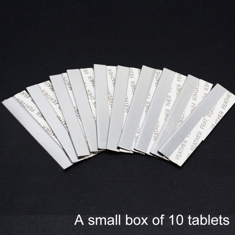 10 PCS Professional Hairdressing Tools Scraper Blade Eyebrow Trimmer Shaving Scratching Hair Feather Blade(Silver) - free shipping - PMC TechLife - Order now!