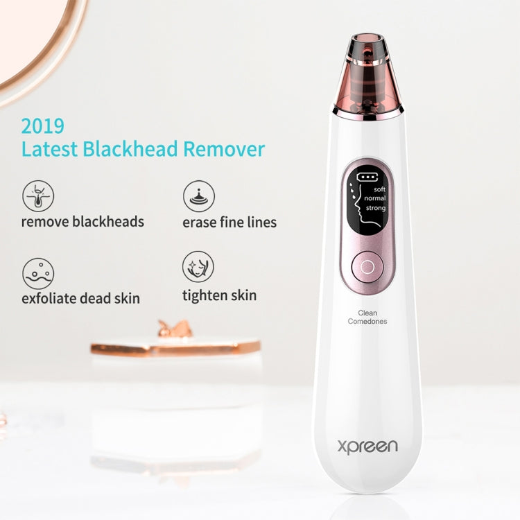 Xpreen Rechargeable Pore Cleanser Home Facial Beauty Device with LED Screen & 4 Probes - free shipping - PMC TechLife - Order now!