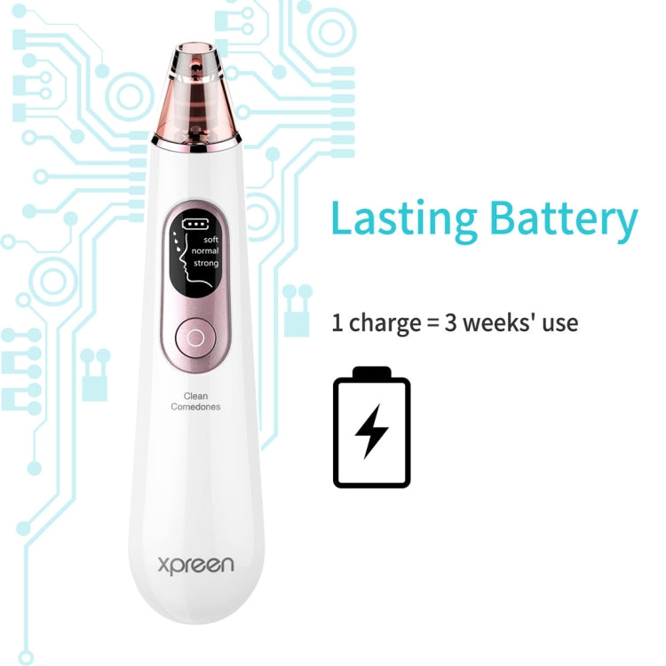 Xpreen Rechargeable Pore Cleanser Home Facial Beauty Device with LED Screen & 4 Probes - free shipping - PMC TechLife - Order now!