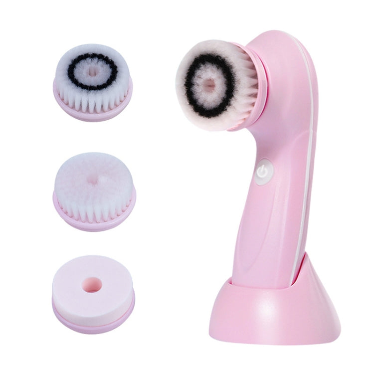3 in 1 USB Charging Electronic Cleaning Face Beauty Instrument Pores Nose Blackhead Facial Cleansing Brush (Pink) - Cleanser by PMC TechLife | Online Shopping South Africa | PMC TechLife