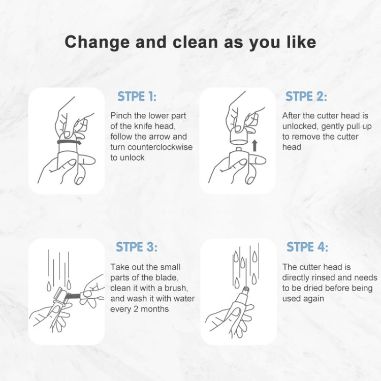 Original Xiaomi Youpin ShowSee DC 1.5V 2W Portable Waterproof Safe Electric Nose Hair Trimmer Shave Blade - Hair Removal by Xiaomi | Online Shopping South Africa | PMC TechLife | Buy Now Pay Later Mobicred