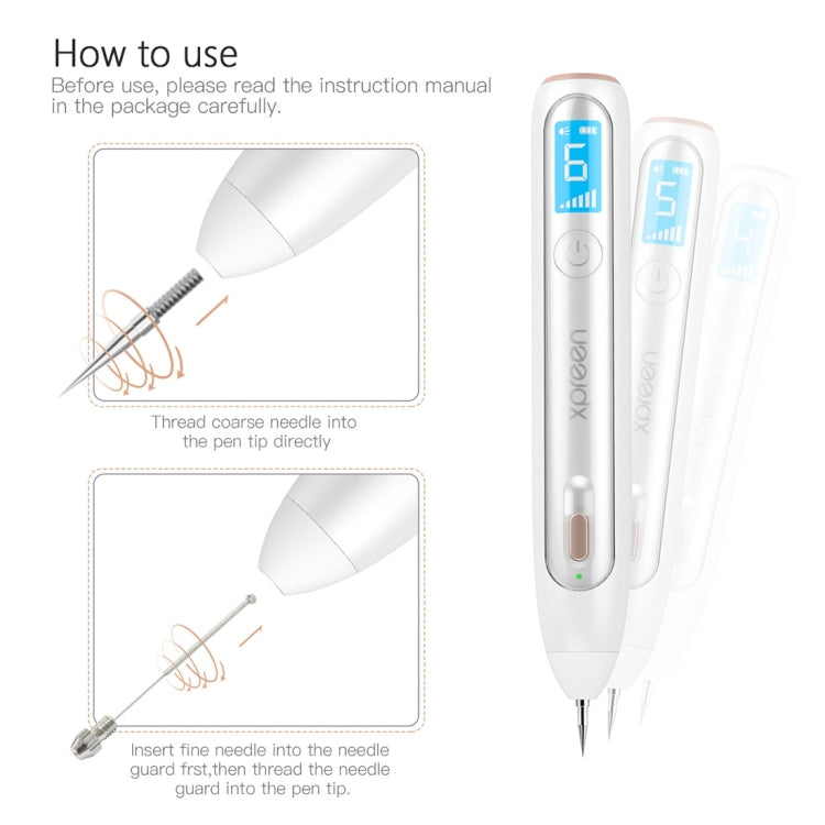 XPREEN XPRE051 Professional Wireless Rechargeable Mole Freckle Dark Spots Tattoo Wart Removal Pen Skin Tag Spot Eraser Pro Beauty Sweep Spot Pen Kit With LED Screen & Spotlight(White) - free shipping - PMC TechLife - Order now!