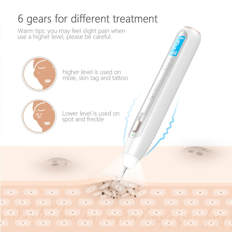 XPREEN XPRE051 Professional Wireless Rechargeable Mole Freckle Dark Spots Tattoo Wart Removal Pen Skin Tag Spot Eraser Pro Beauty Sweep Spot Pen Kit With LED Screen & Spotlight(White) - free shipping - PMC TechLife - Order now!