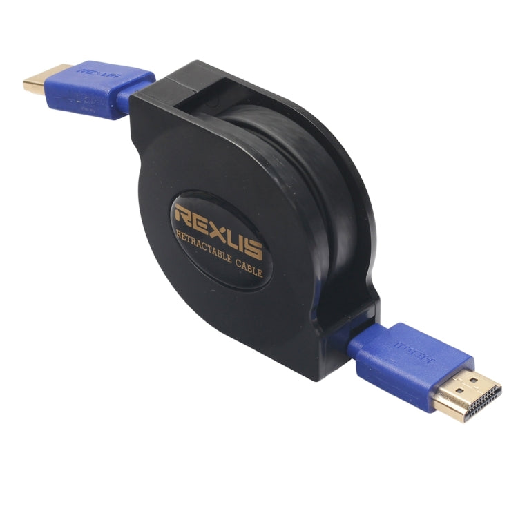 1.8m HDMI 1.4 (1080P) Gold Plated Connectors HDMI Male to HDMI Male Retractable Flat Cable (Black) - Cable by PMC TechLife | Online Shopping South Africa | PMC TechLife