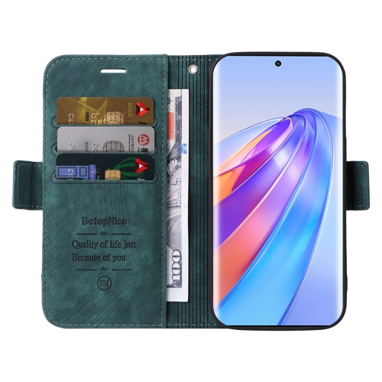 For Honor X9a 5G / X40 5G / Magic5 Lite BETOPNICE Dual-side Buckle Leather Phone Case (Green) - Honor Cases by BETOPNICE | Online Shopping South Africa | PMC TechLife | Buy Now Pay Later Mobicred