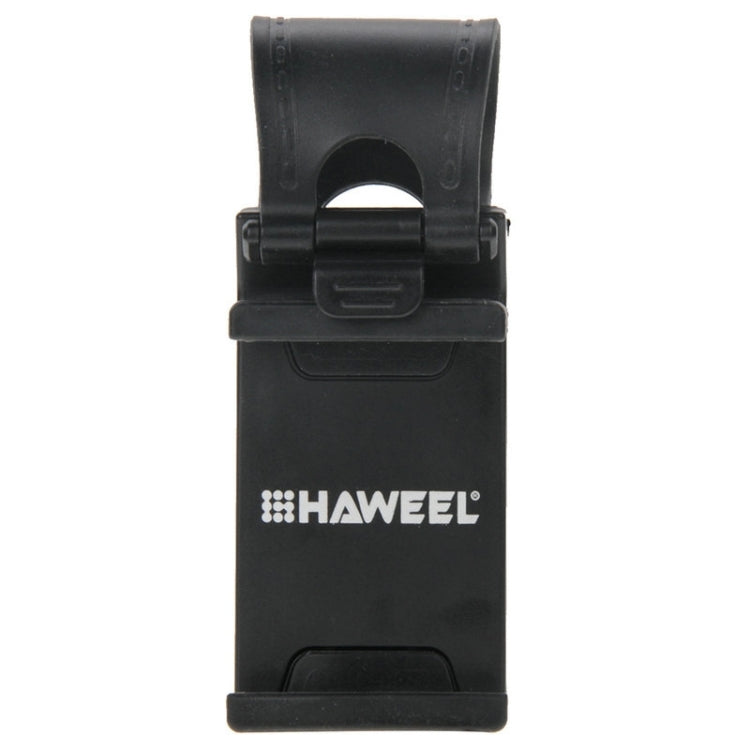 [HK Warehouse] HAWEEL Universal Car Steering Wheel Phone Mount Holder(Black) - Car Holders by HAWEEL | Online Shopping South Africa | PMC TechLife