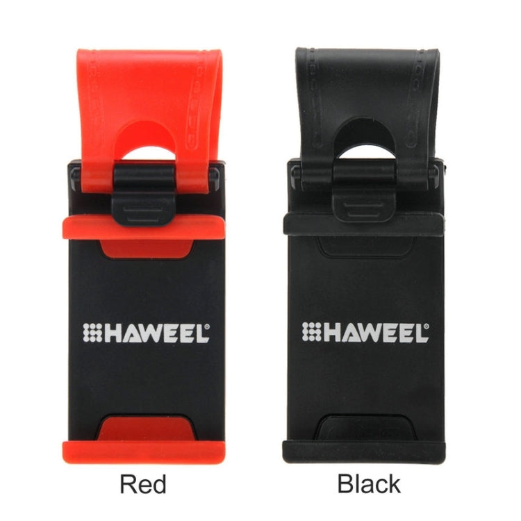 [HK Warehouse] HAWEEL Universal Car Steering Wheel Phone Mount Holder(Black) - Car Holders by HAWEEL | Online Shopping South Africa | PMC TechLife