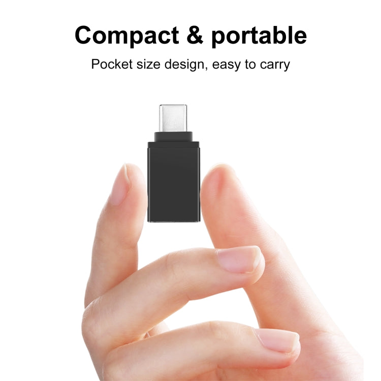 HAWEEL USB-C / Type-C Male to USB 3.0 Female OTG Data Transmission Adapter(Black) - free shipping - PMC TechLife - Order now!