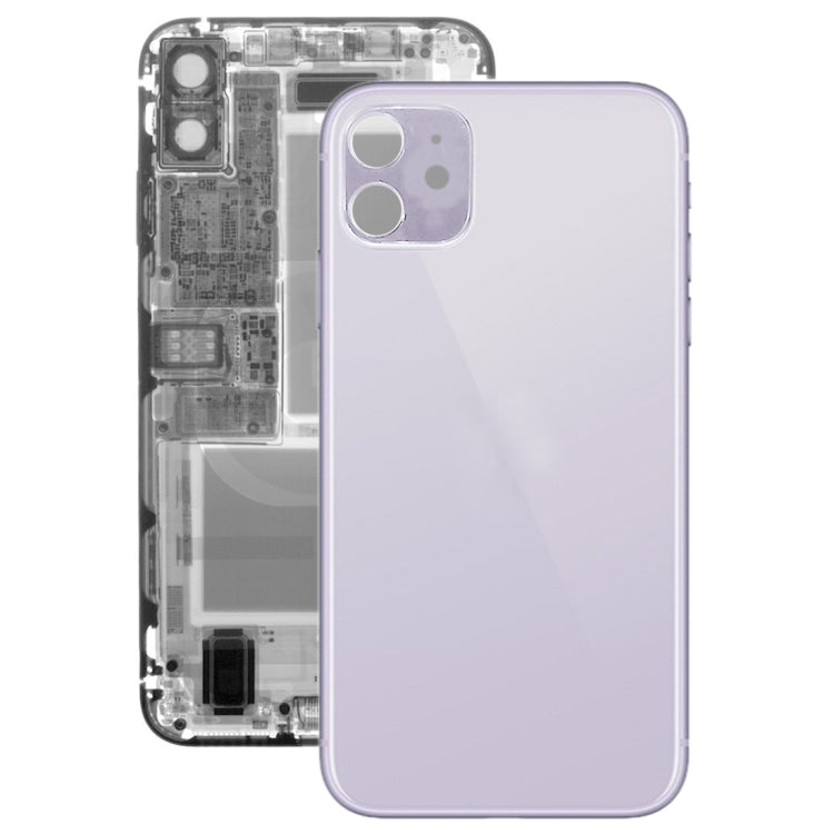 Glass Battery Back Cover for iPhone 11(Purple) - Back Cover by PMC TechLife | Online Shopping South Africa | PMC TechLife | Buy Now Pay Later Mobicred