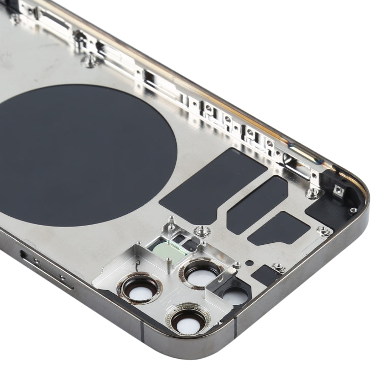 Back Housing Cover with SIM Card Tray & Side  Keys & Camera Lens for iPhone 12 Pro(Black) - Back Cover by PMC TechLife | Online Shopping South Africa | PMC TechLife