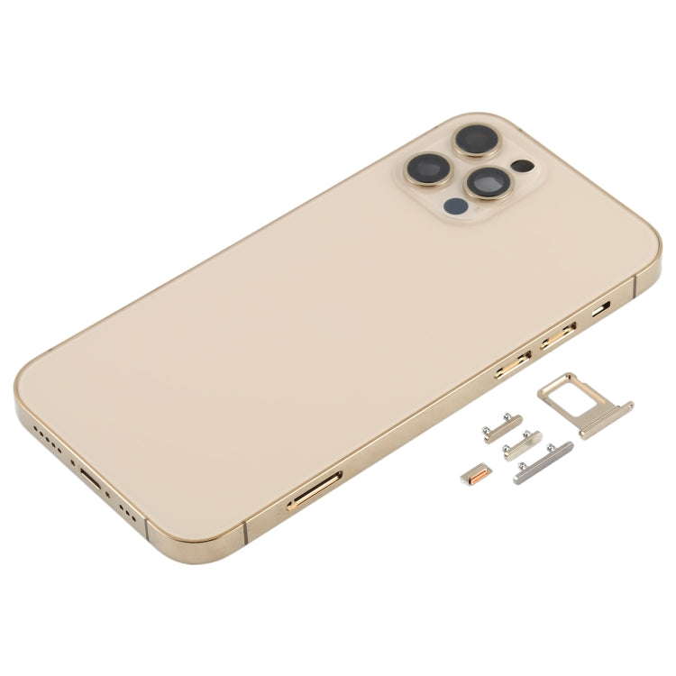 Back Housing Cover with SIM Card Tray & Side  Keys & Camera Lens for iPhone 12 Pro(Gold) - Back Cover by PMC TechLife | Online Shopping South Africa | PMC TechLife