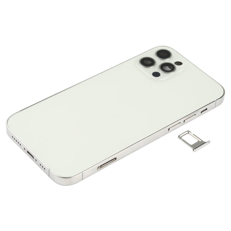 Battery Back Cover (with Side Keys & Card Tray & Power + Volume Flex Cable & Wireless Charging Module) for iPhone 12 Pro(White) - free shipping - PMC TechLife - Order now!
