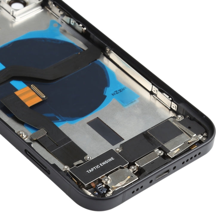 Battery Back Cover Assembly (with Side Keys & Speaker Ringer Buzzer & Motor & Camera Lens & Card Tray & Power Button + Volume Button + Charging Port & Wireless Charging Module) for iPhone 12(Black) - Back Cover by PMC TechLife | Online Shopping South Africa | PMC TechLife