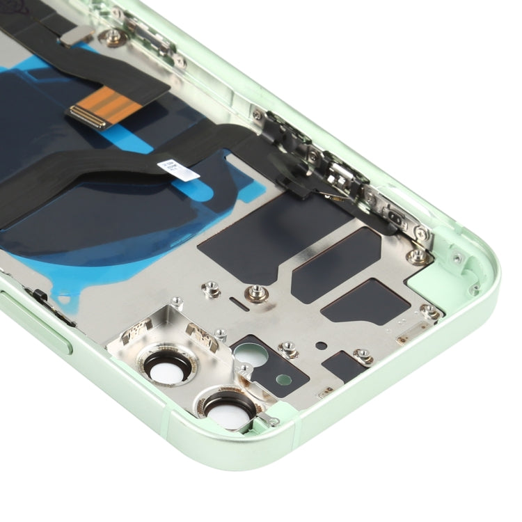Battery Back Cover Assembly (with Side Keys & Speaker Ringer Buzzer & Motor & Camera Lens & Card Tray & Power Button + Volume Button + Charging Port & Wireless Charging Module) for iPhone 12(Green) - Back Cover by PMC TechLife | Online Shopping South Africa | PMC TechLife