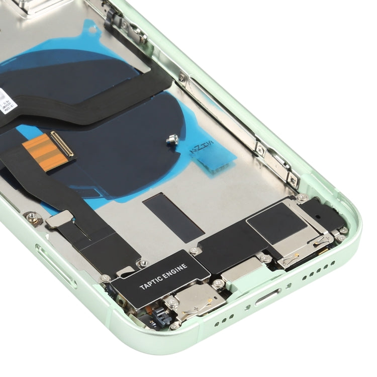 Battery Back Cover Assembly (with Side Keys & Speaker Ringer Buzzer & Motor & Camera Lens & Card Tray & Power Button + Volume Button + Charging Port & Wireless Charging Module) for iPhone 12(Green) - Back Cover by PMC TechLife | Online Shopping South Africa | PMC TechLife