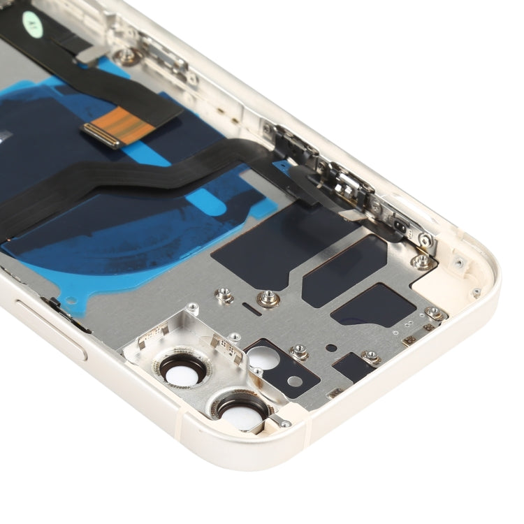 Battery Back Cover Assembly (with Side Keys & Speaker Ringer Buzzer & Motor & Camera Lens & Card Tray & Power Button + Volume Button + Charging Port & Wireless Charging Module) for iPhone 12(White) - Back Cover by PMC TechLife | Online Shopping South Africa | PMC TechLife | Buy Now Pay Later Mobicred