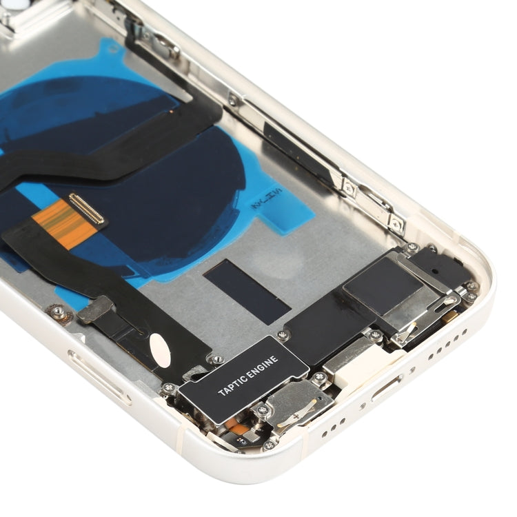 Battery Back Cover Assembly (with Side Keys & Speaker Ringer Buzzer & Motor & Camera Lens & Card Tray & Power Button + Volume Button + Charging Port & Wireless Charging Module) for iPhone 12(White) - Back Cover by PMC TechLife | Online Shopping South Africa | PMC TechLife | Buy Now Pay Later Mobicred