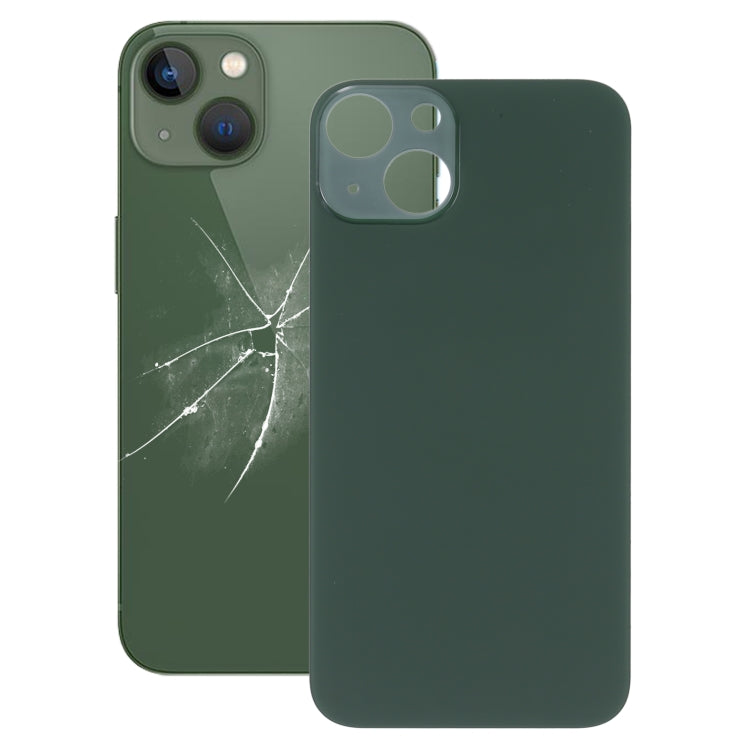 Easy Replacement Big Camera Hole Glass Back Battery Cover for iPhone 13(Green) - Back Cover by PMC TechLife | Online Shopping South Africa | PMC TechLife