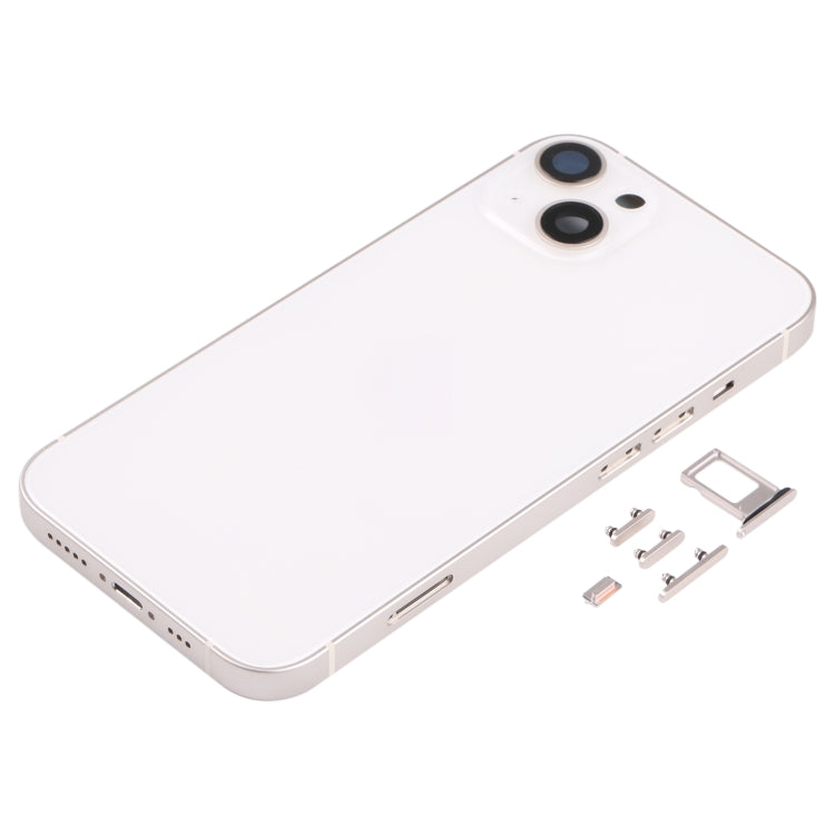 Back Housing Cover with SIM Card Tray & Side  Keys & Camera Lens for iPhone 13(White) - Back Cover by PMC TechLife | Online Shopping South Africa | PMC TechLife | Buy Now Pay Later Mobicred