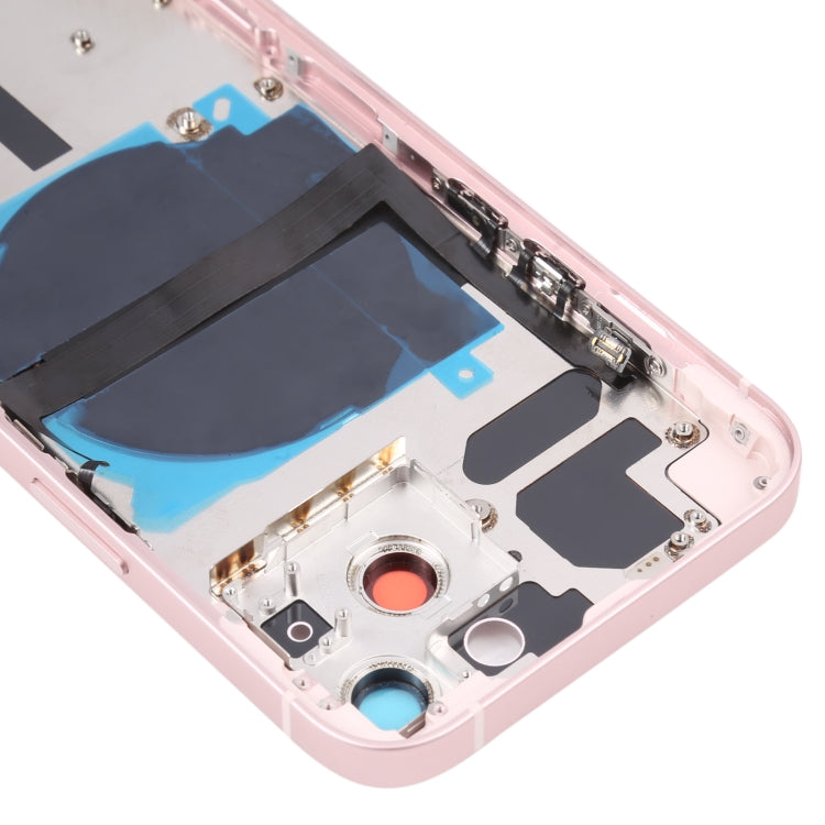 For iPhone 13 Battery Back Cover with Side Keys & Card Tray & Power + Volume Flex Cable & Wireless Charging Module(Pink) - Back Cover by PMC TechLife | Online Shopping South Africa | PMC TechLife | Buy Now Pay Later Mobicred