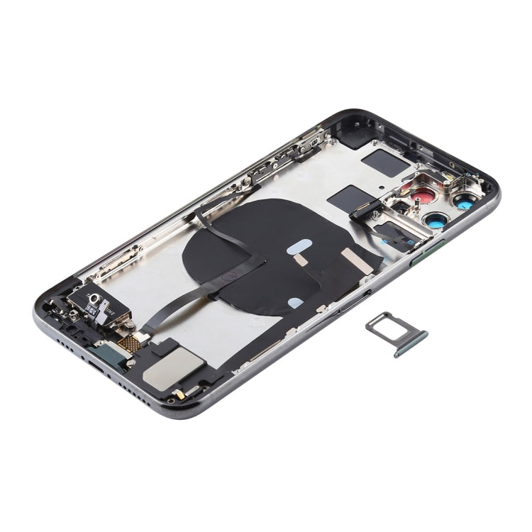 Battery Back Cover Assembly (with Side Keys & Power Button + Volume Button Flex Cable & Wireless Charging Module & Motor & Charging Port & Speaker Ringer Buzzer & Card Tray & Camera Lens Cover) for iPhone 11 Pro(Grey) - free shipping - PMC TechLife - Order now!