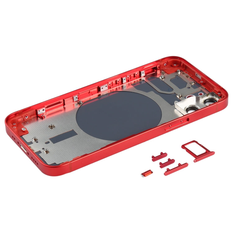 Back Housing Cover with SIM Card Tray & Side  Keys & Camera Lens for iPhone 12 mini(Red) - Back Cover by PMC TechLife | Online Shopping South Africa | PMC TechLife