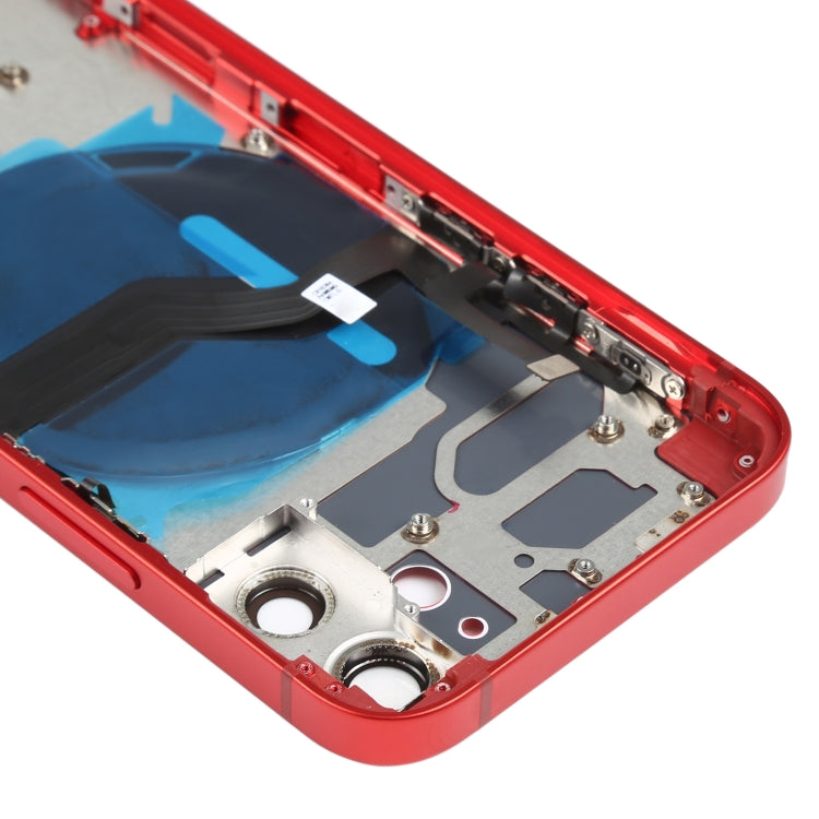 Battery Back Cover (with Side Keys & Card Tray & Power + Volume Flex Cable & Wireless Charging Module) for iPhone 12 Mini(Red) - free shipping - PMC TechLife - Order now!