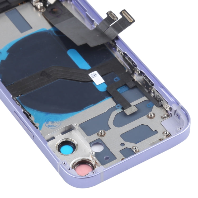 Battery Back Cover Assembly (with Side Keys & Speaker Ringer Buzzer & Motor & Camera Lens & Card Tray & Power Button + Volume Button + Charging Port & Wireless Charging Module) for iPhone 12 Mini(Purple) - Back Cover by PMC TechLife | Online Shopping South Africa | PMC TechLife