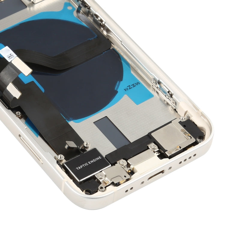 Battery Back Cover Assembly (with Side Keys & Speaker Ringer Buzzer & Motor & Camera Lens & Card Tray & Power Button + Volume Button + Charging Port & Wireless Charging Module) for iPhone 12 Mini(White) - Back Cover by PMC TechLife | Online Shopping South Africa | PMC TechLife