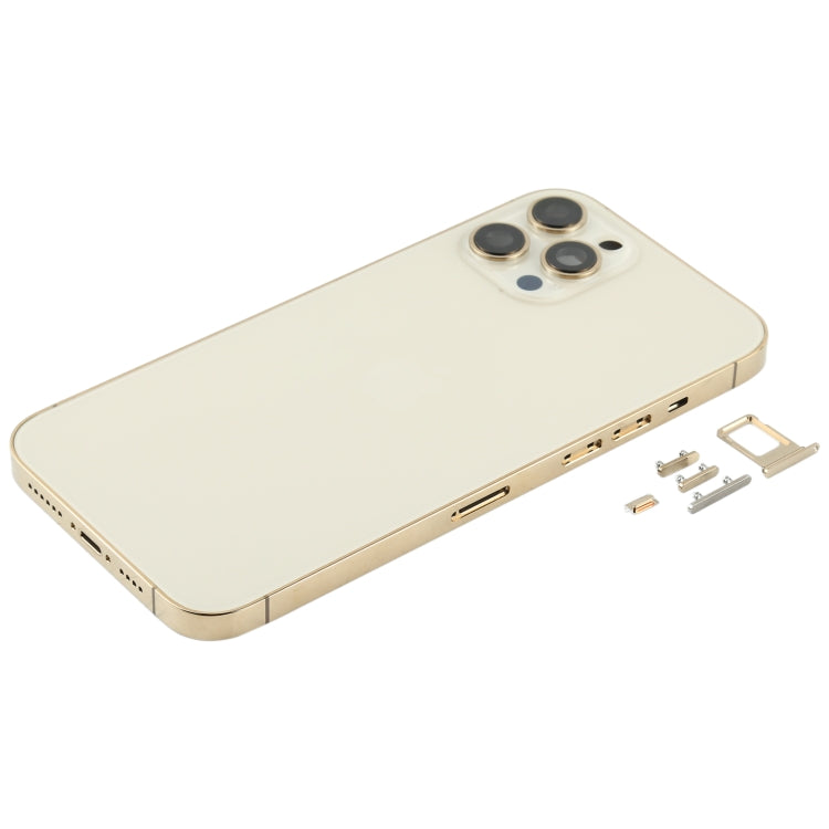 Back Housing Cover with SIM Card Tray & Side keys & Camera Lens for iPhone 12 Pro Max(Gold) - Back Cover by PMC TechLife | Online Shopping South Africa | PMC TechLife