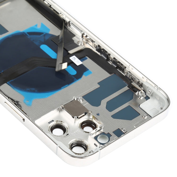 Battery Back Cover Assembly (with Side Keys & Speaker Ringer Buzzer & Motor & Camera Lens & Card Tray & Power Button + Volume Button + Charging Port & Wireless Charging Module) for iPhone 12 Pro Max(White) - Back Cover by PMC TechLife | Online Shopping South Africa | PMC TechLife