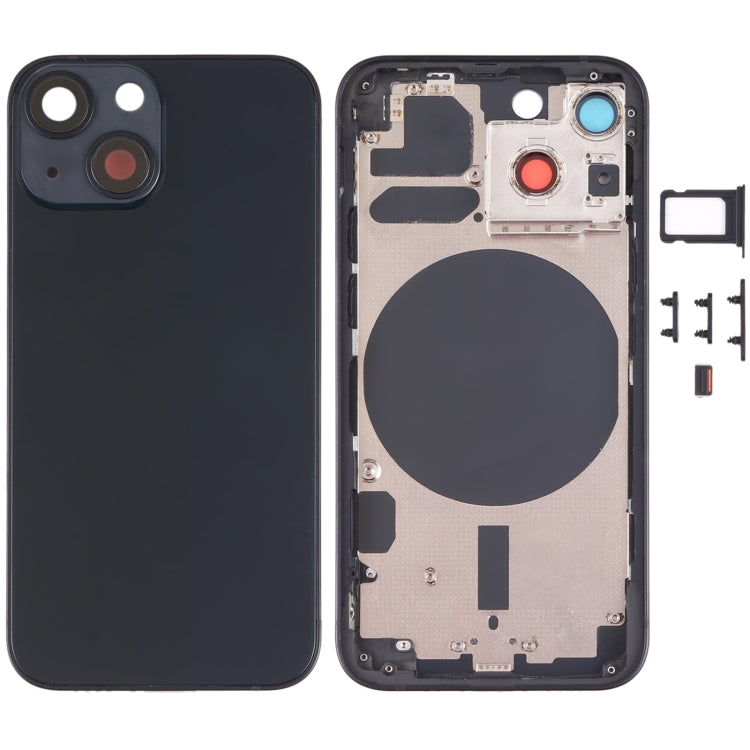 Back Housing Cover with SIM Card Tray & Side  Keys & Camera Lens for iPhone 13 Mini(Black) - free shipping - PMC TechLife - Order now!