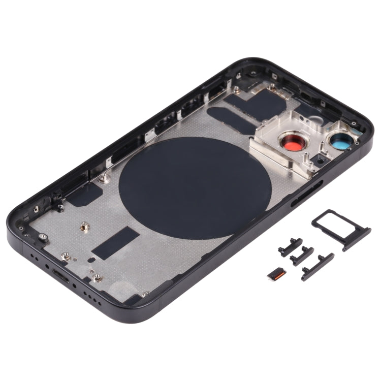 Back Housing Cover with SIM Card Tray & Side  Keys & Camera Lens for iPhone 13 Mini(Black) - free shipping - PMC TechLife - Order now!
