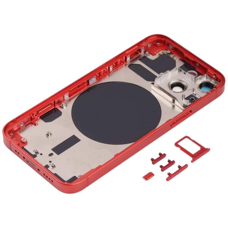 Back Housing Cover with SIM Card Tray & Side  Keys & Camera Lens for iPhone 13 Mini(Red) - Back Cover by PMC TechLife | Online Shopping South Africa | PMC TechLife | Buy Now Pay Later Mobicred