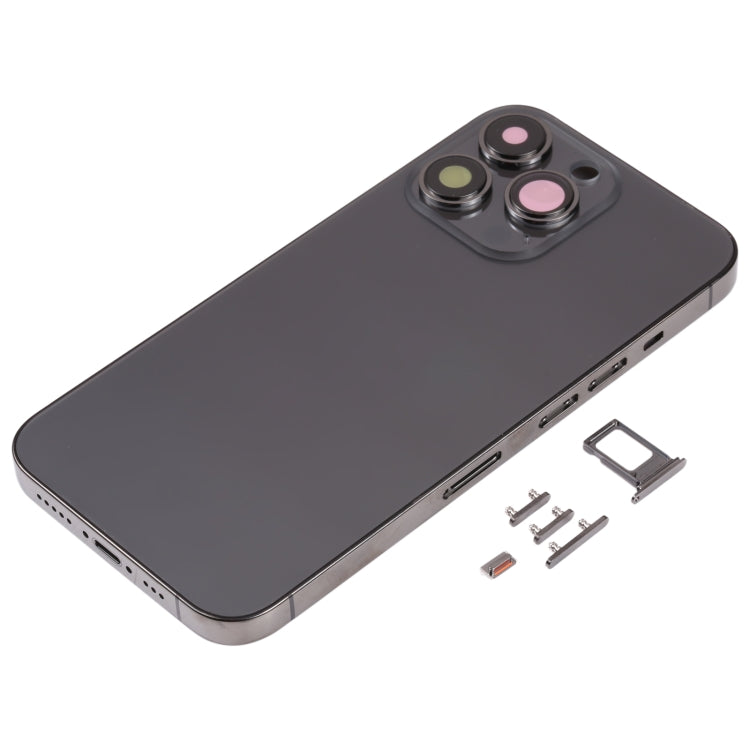 Back Housing Cover with SIM Card Tray & Side  Keys & Camera Lens for iPhone 13 Pro(Black) - Back Cover by PMC TechLife | Online Shopping South Africa | PMC TechLife