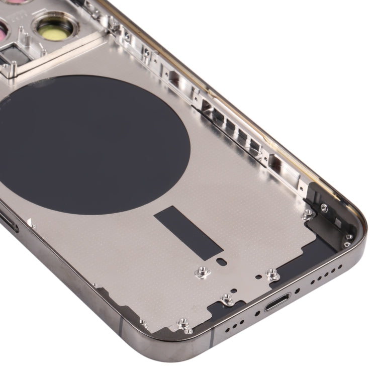 Back Housing Cover with SIM Card Tray & Side  Keys & Camera Lens for iPhone 13 Pro(Black) - Back Cover by PMC TechLife | Online Shopping South Africa | PMC TechLife