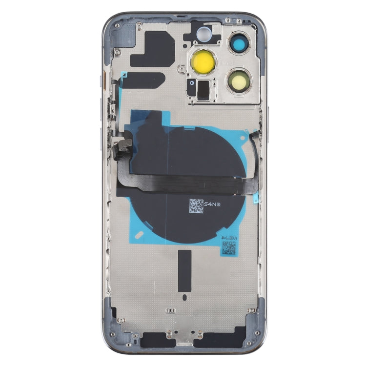 For iPhone 13 Pro Max Battery Back Cover with Side Keys & Card Tray & Power + Volume Flex Cable & Wireless Charging Module(Blue) - free shipping - PMC TechLife - Order now!