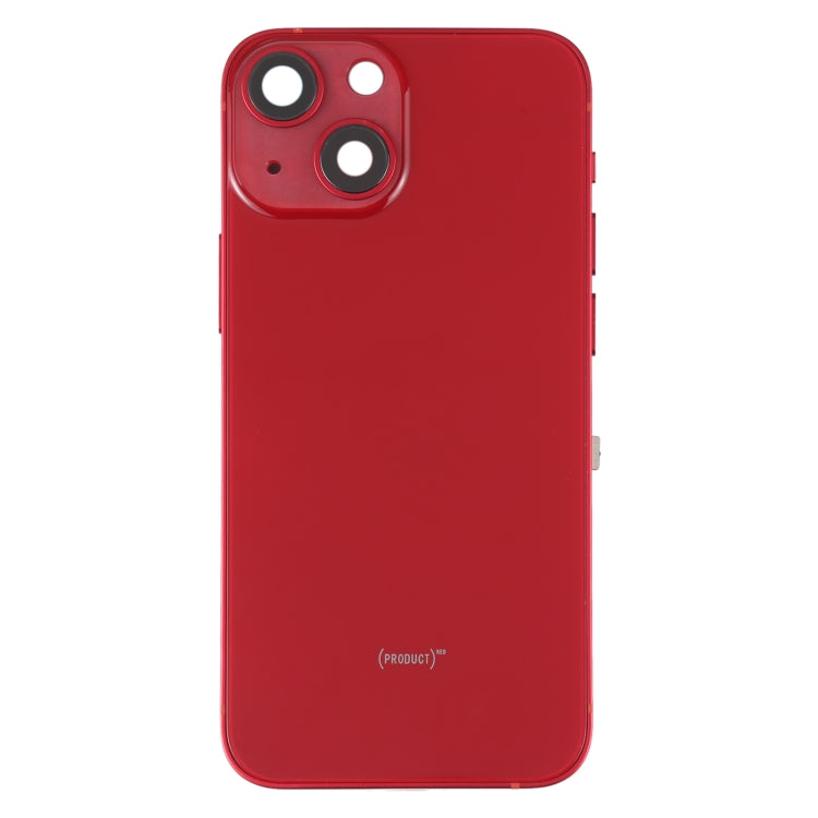 For iPhone 13 mini Battery Back Cover with Side Keys & Card Tray & Power + Volume Flex Cable & Wireless Charging Module(Red) - Back Cover by PMC TechLife | Online Shopping South Africa | PMC TechLife