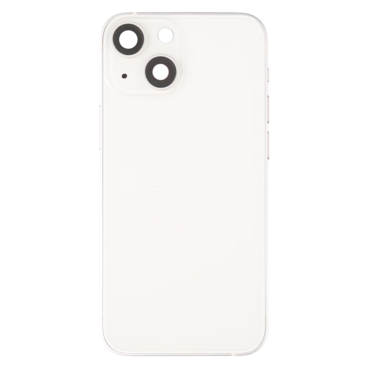 For iPhone 13 mini Battery Back Cover with Side Keys & Card Tray & Power + Volume Flex Cable & Wireless Charging Module(White) - Back Cover by PMC TechLife | Online Shopping South Africa | PMC TechLife